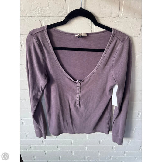 Top Long Sleeve Basic By Universal Thread In Purple, Size: Large