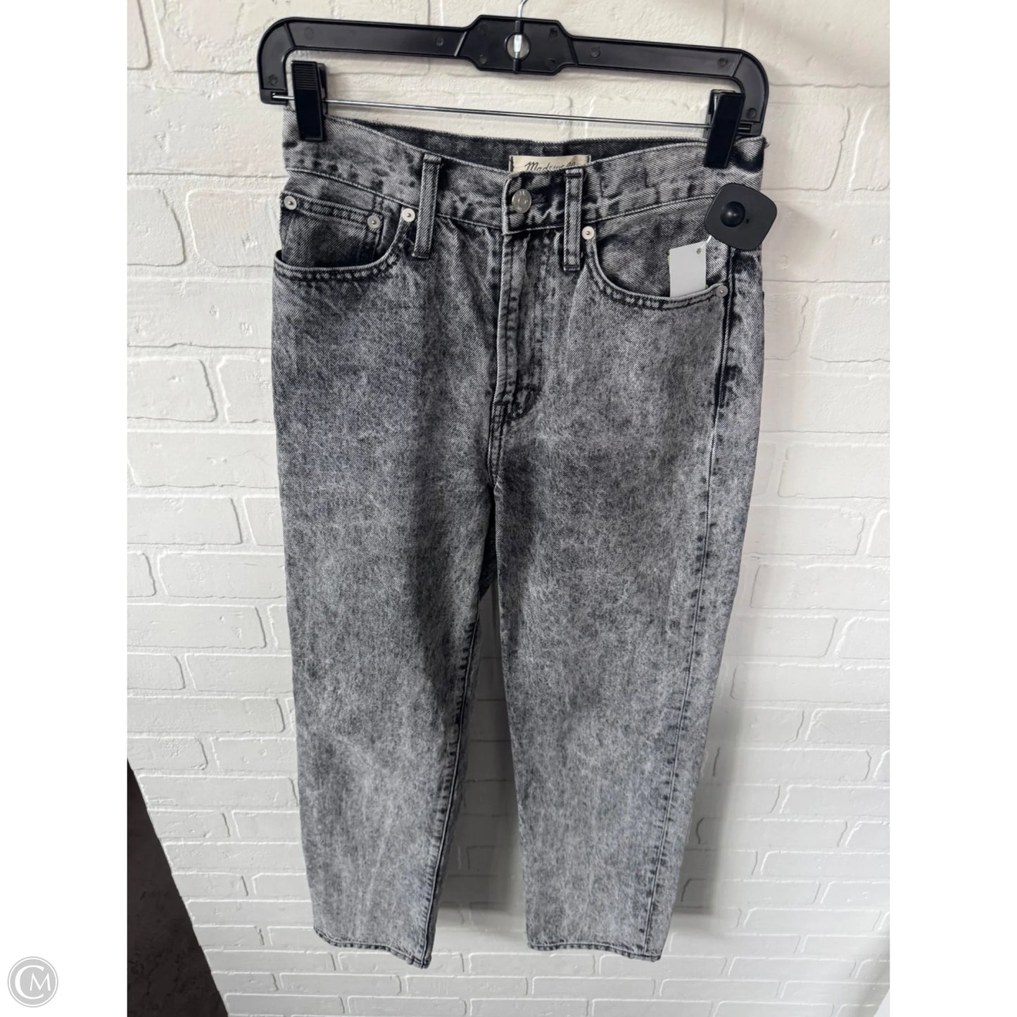 Jeans Straight By Madewell In Black Denim, Size: 2