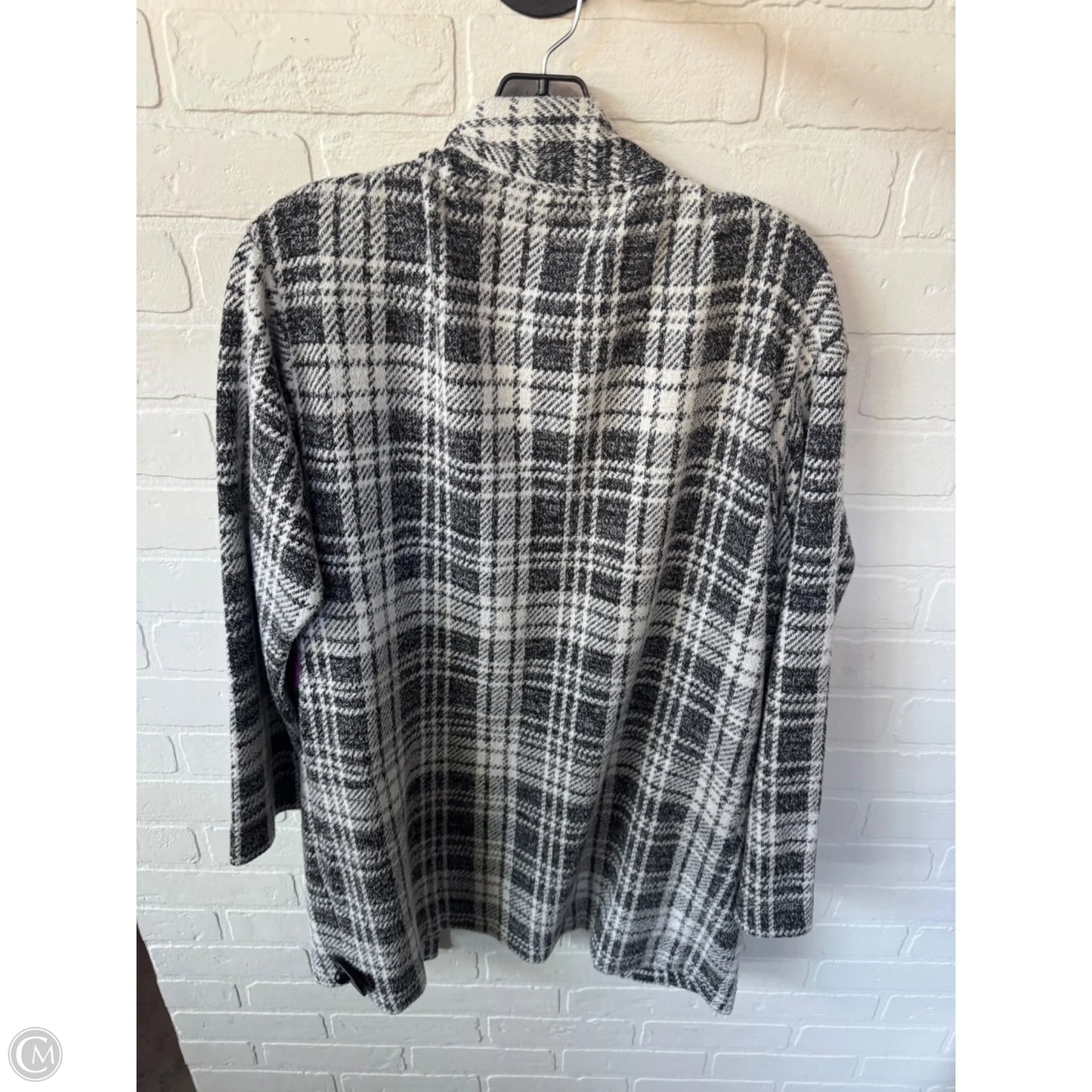 Sweater Cardigan By Express In Black & White, Size: S
