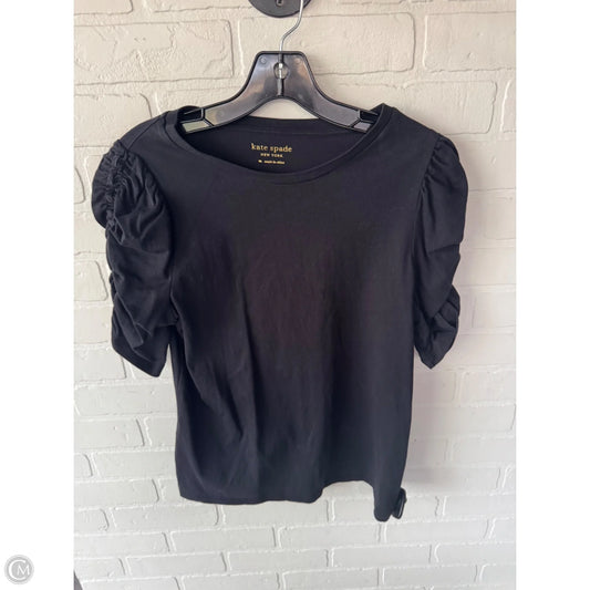 Top Short Sleeve Designer By Kate Spade In Black, Size: M