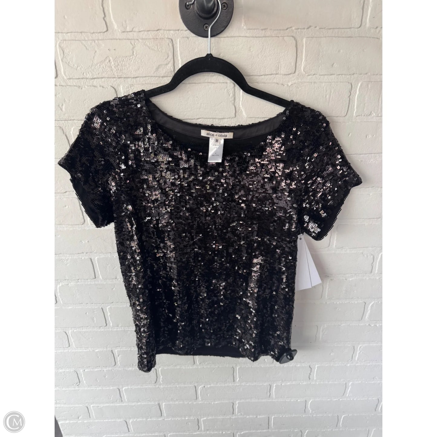 Blouse Designer By Alice + Olivia In Black, Size: M