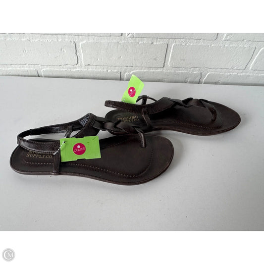 Sandals Flats By Mossimo In Brown, Size: 6.5
