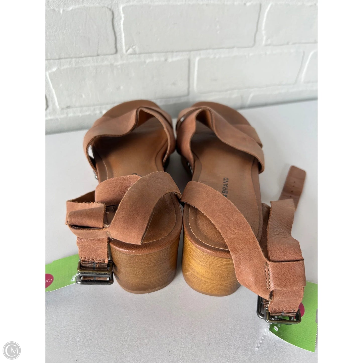 Sandals Heels Block By Lucky Brand In Brown, Size: 8.5
