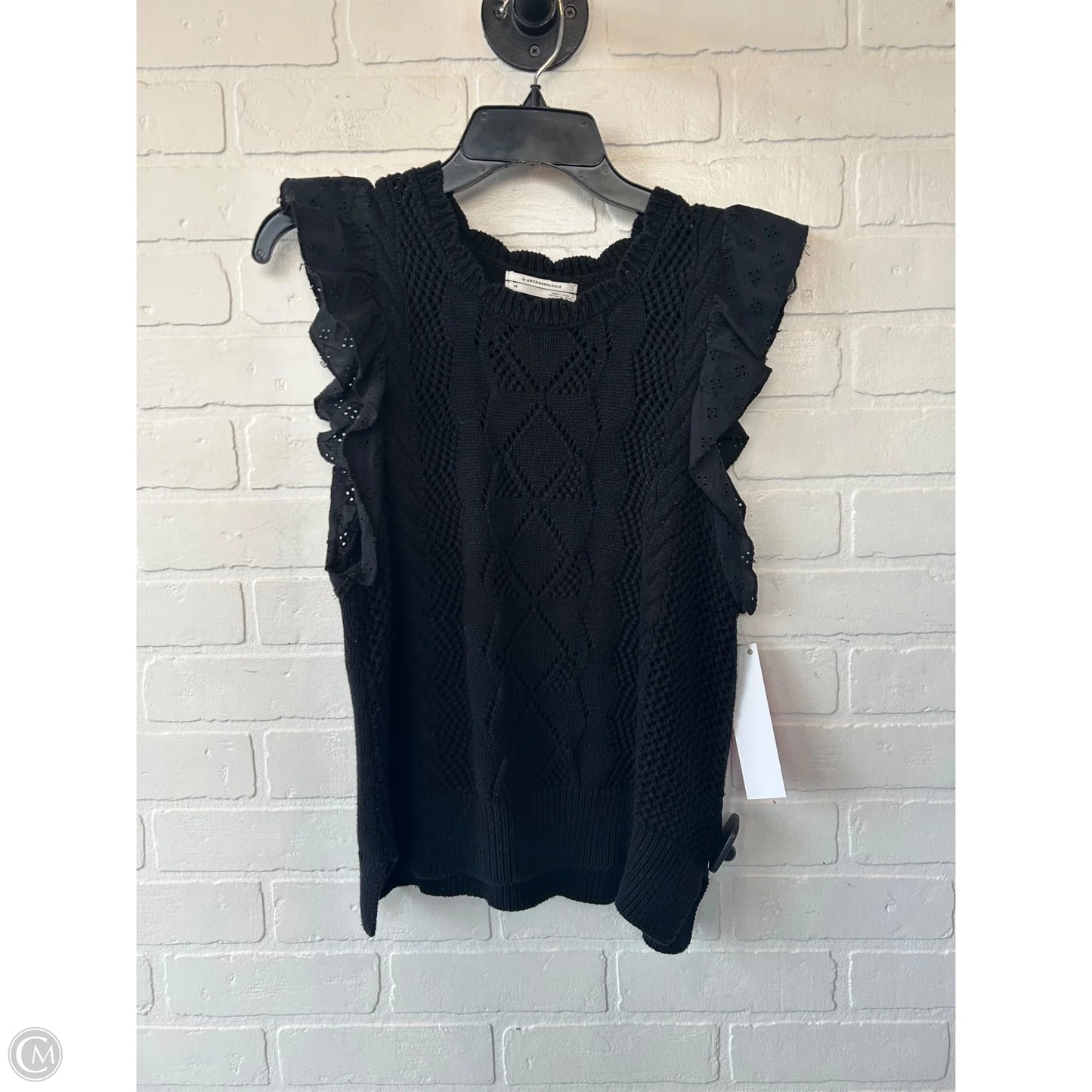 Vest Sweater By Anthropologie In Black, Size: Xs