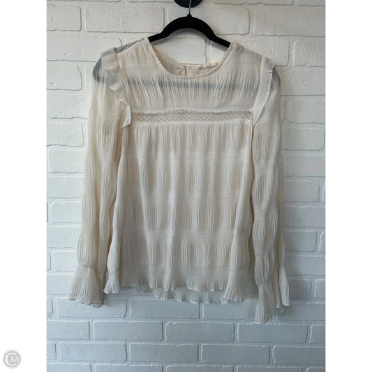 Blouse Long Sleeve By Roolee In Cream, Size: S