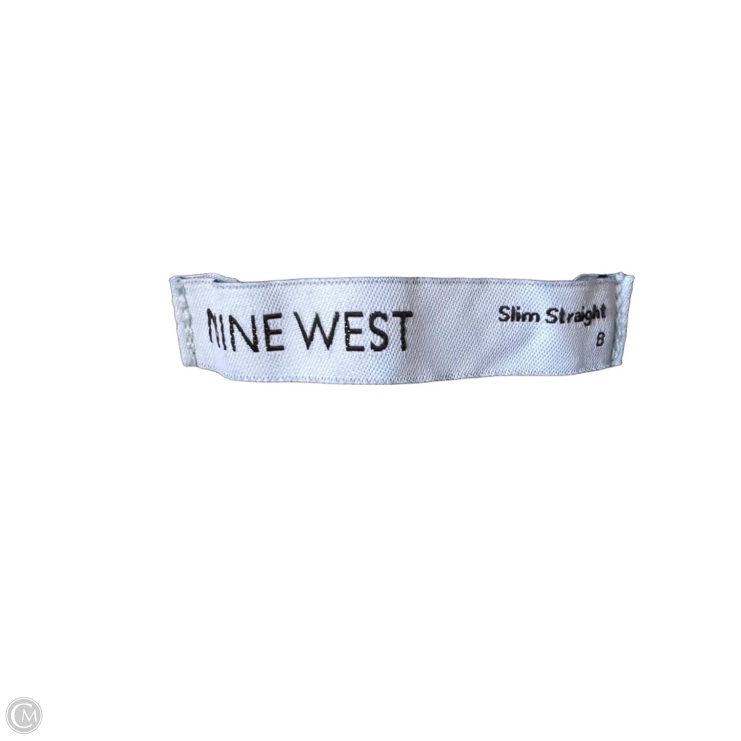 Jeans Straight By Nine West In Blue Denim, Size: 8