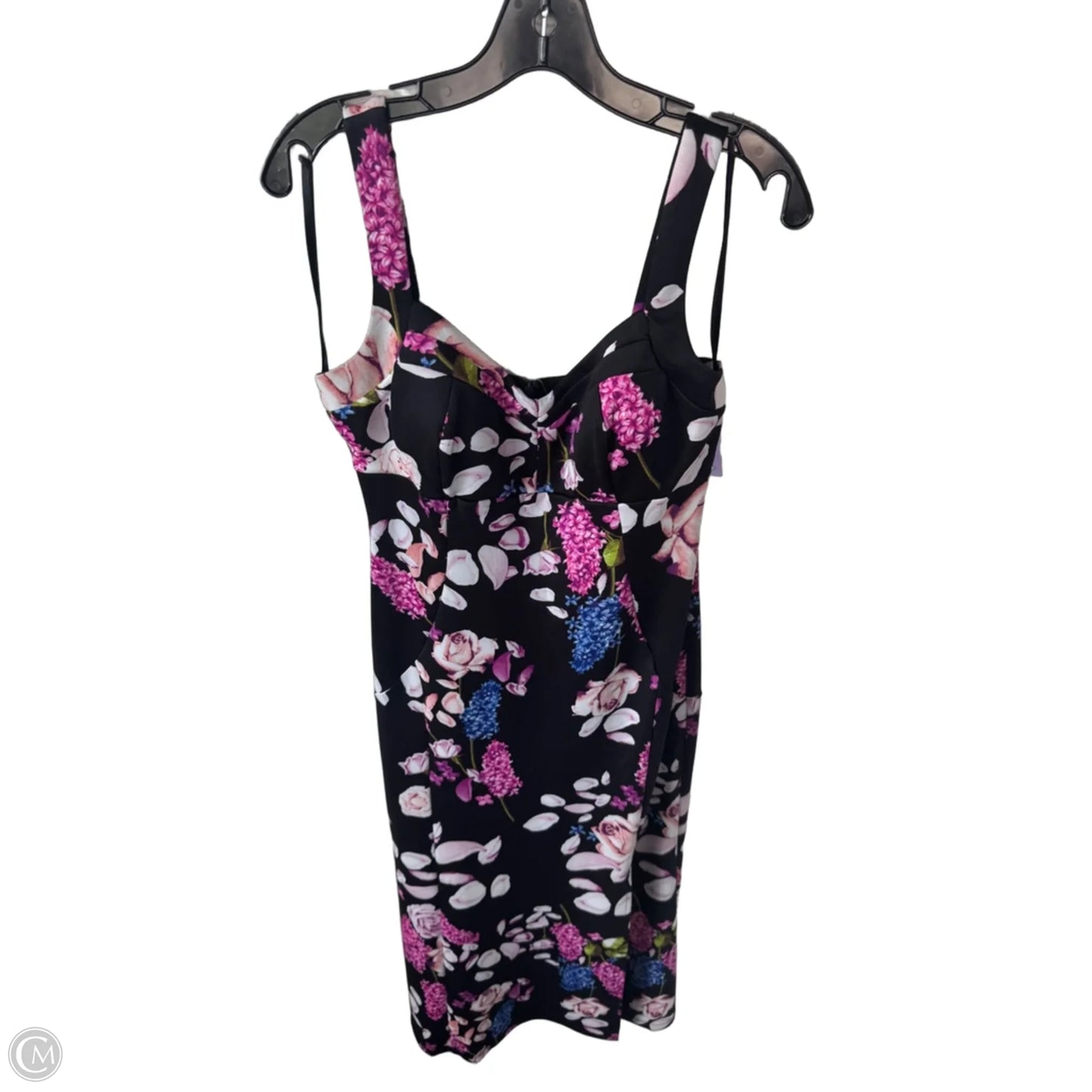 Dress Party Midi By En Focus In Black & Pink, Size: M