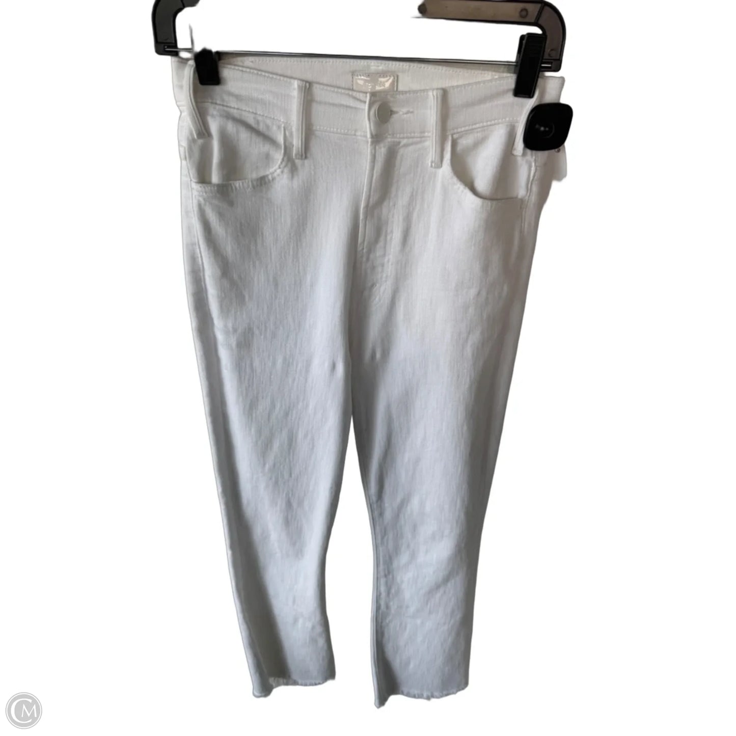 Jeans Straight By Mother In White Denim, Size: 2