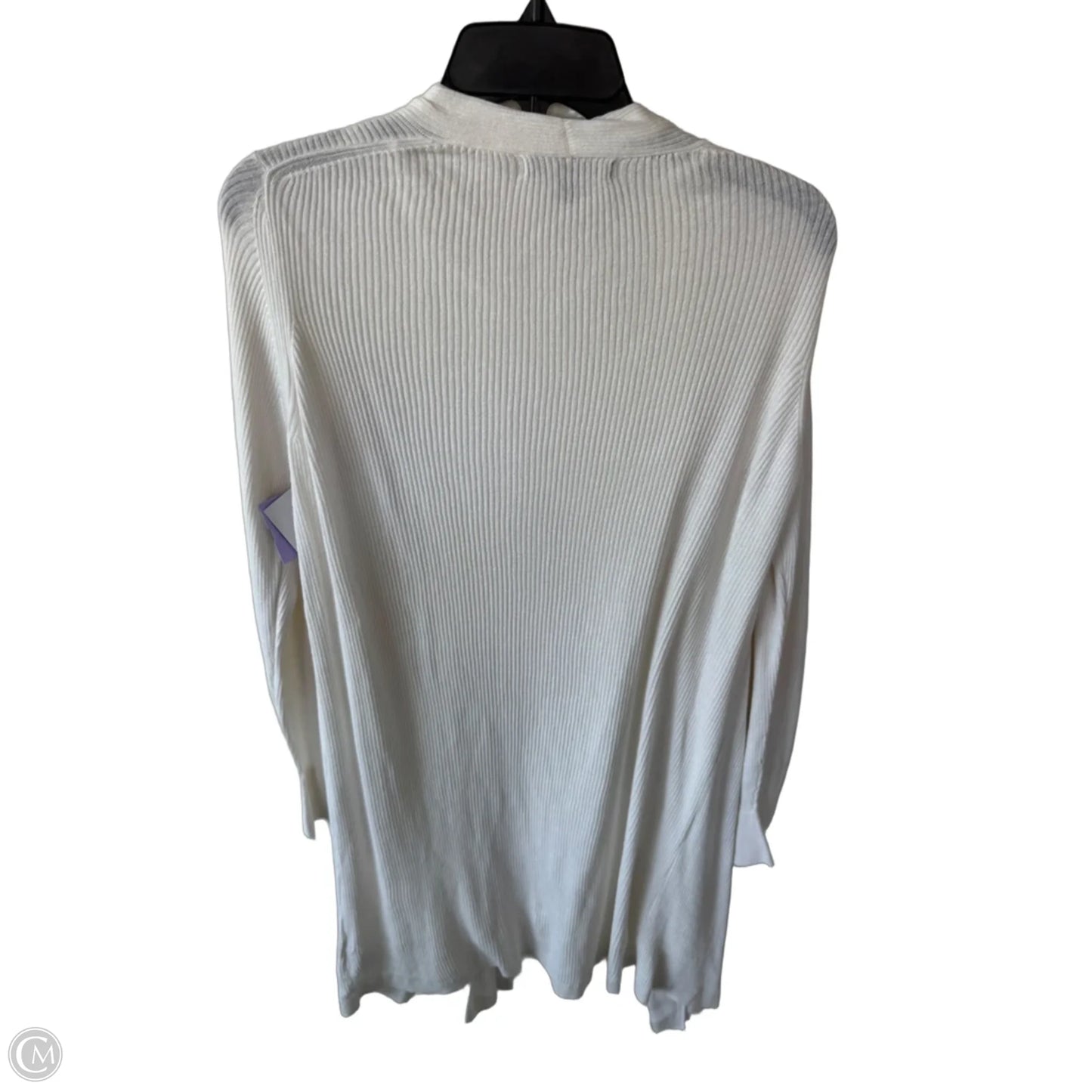 Sweater Cardigan By Banana Republic In Ivory, Size: L