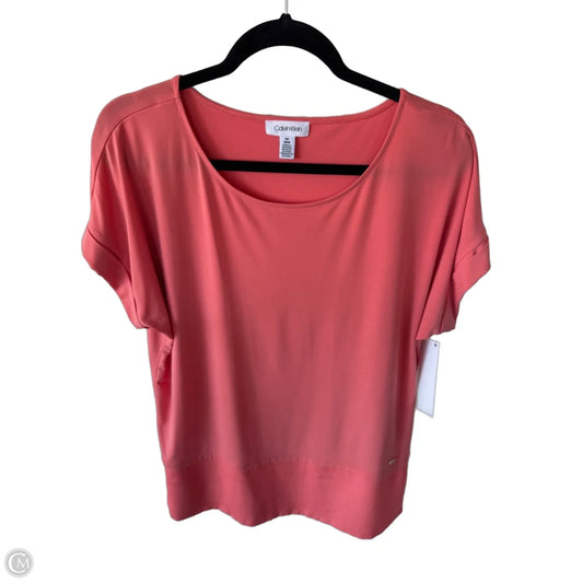 Tunic Short Sleeve By Calvin Klein In Coral, Size: M