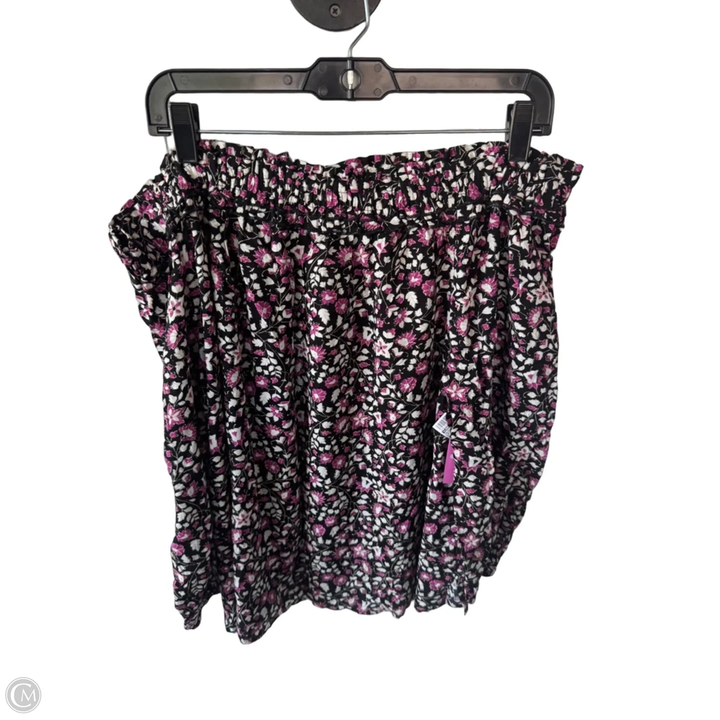 Blouse 3/4 Sleeve By Lane Bryant In Black & Pink, Size: Xl