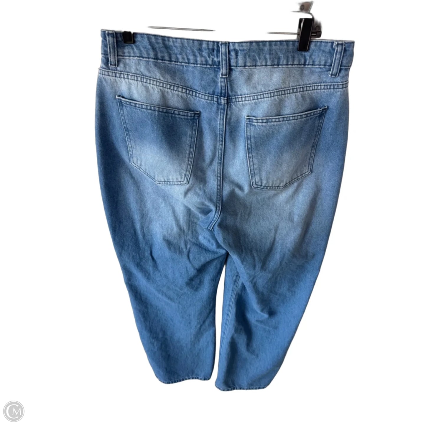 Jeans Straight By Boohoo Boutique In Blue Denim, Size: 10