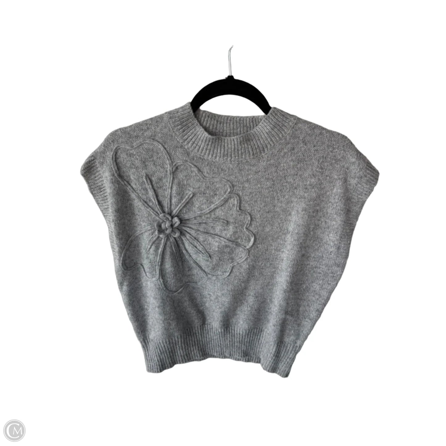 Vest Sweater By Cmf In Grey, Size: S