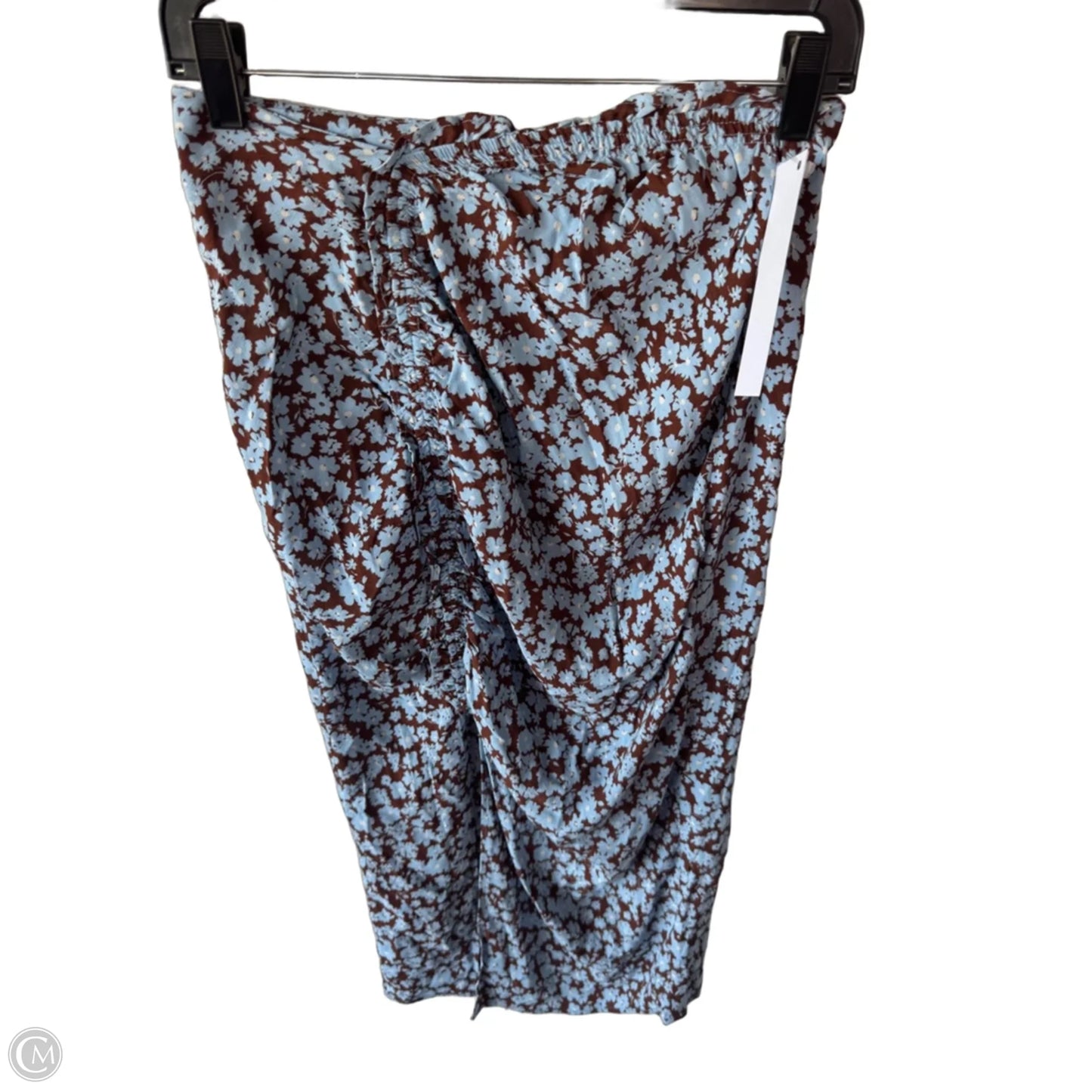 Skirt Midi By Zara In Blue & Brown, Size: 4