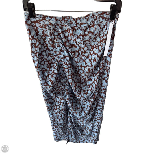 Skirt Midi By Zara In Blue & Brown, Size: 4