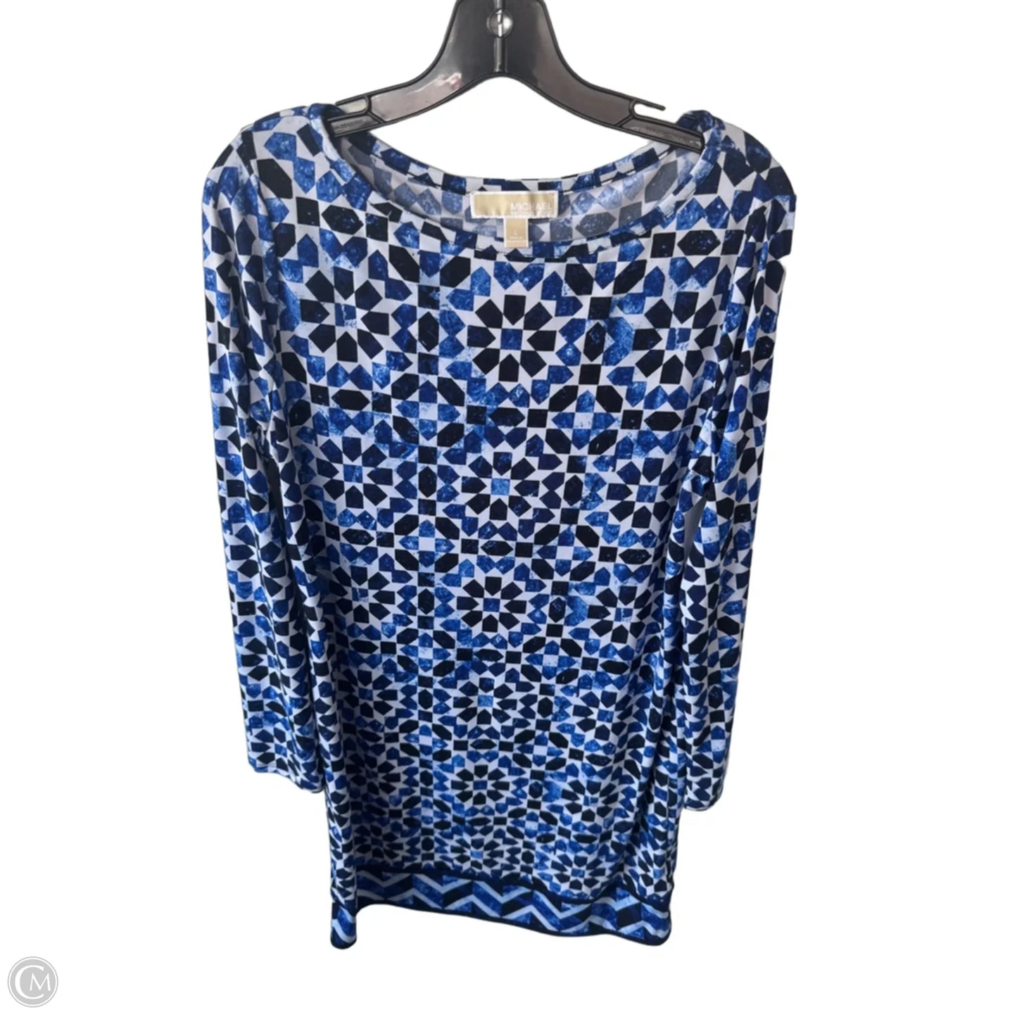 Dress Work By Michael By Michael Kors In Blue & White, Size: L