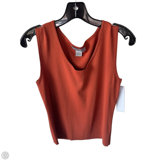 Vest Sweater By Clothes Mentor In Orange, Size: L