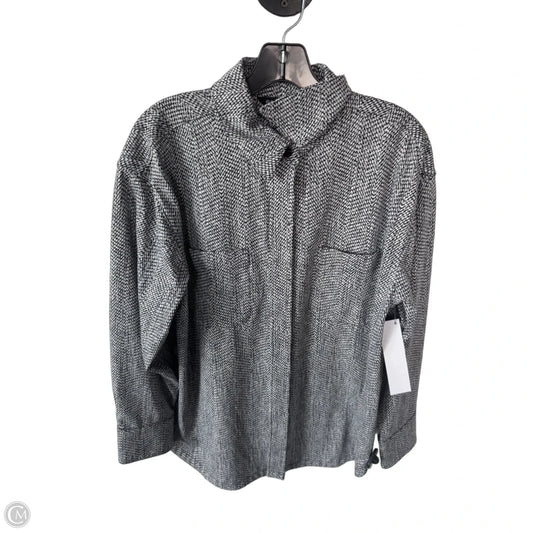 Athletic Jacket By Athleta In Black & White, Size: M