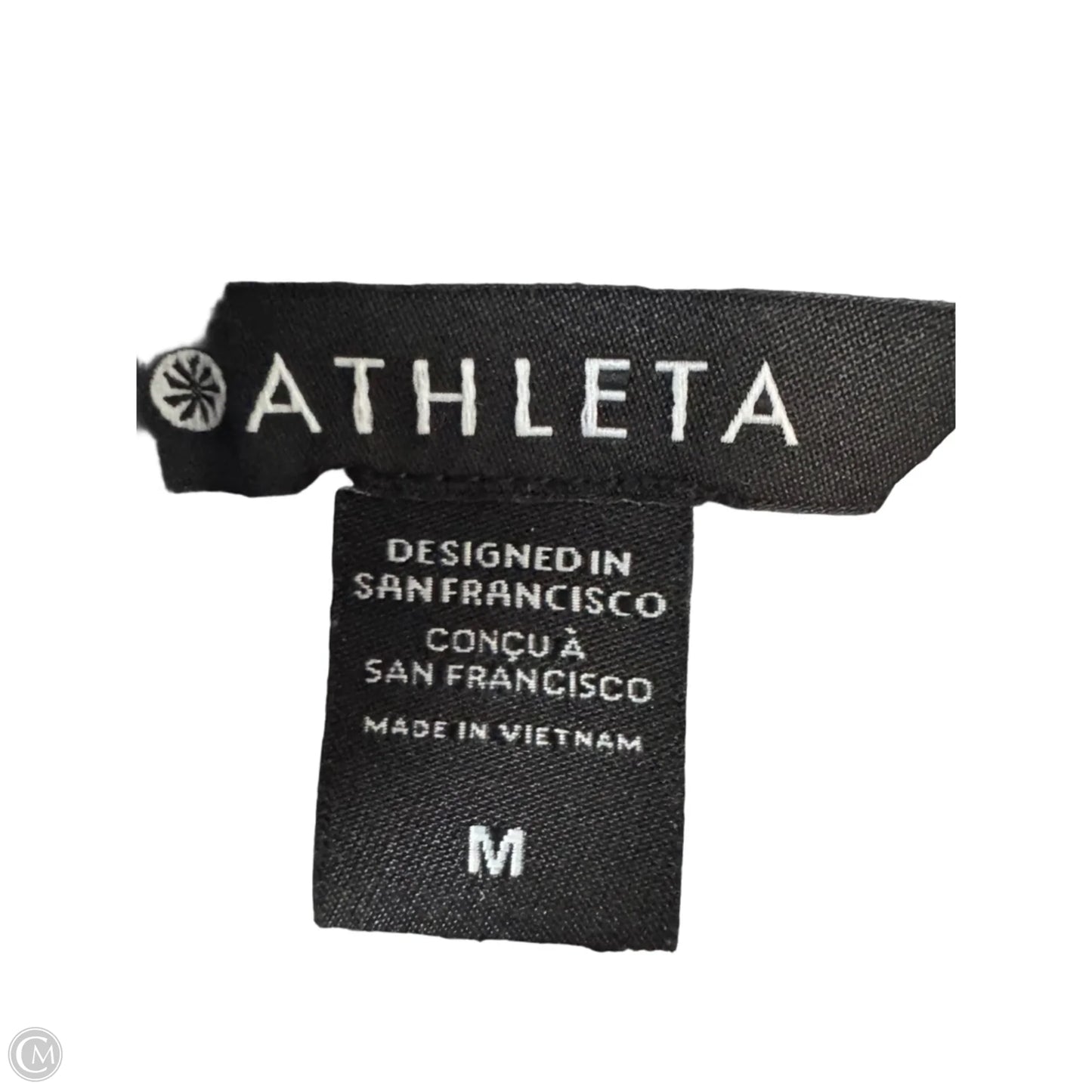 Athletic Jacket By Athleta In Black & White, Size: M