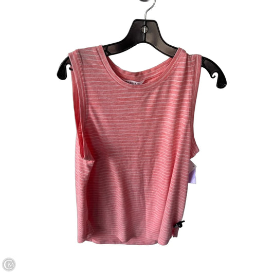 Athletic Tank Top By Athleta In Orange & White, Size: L