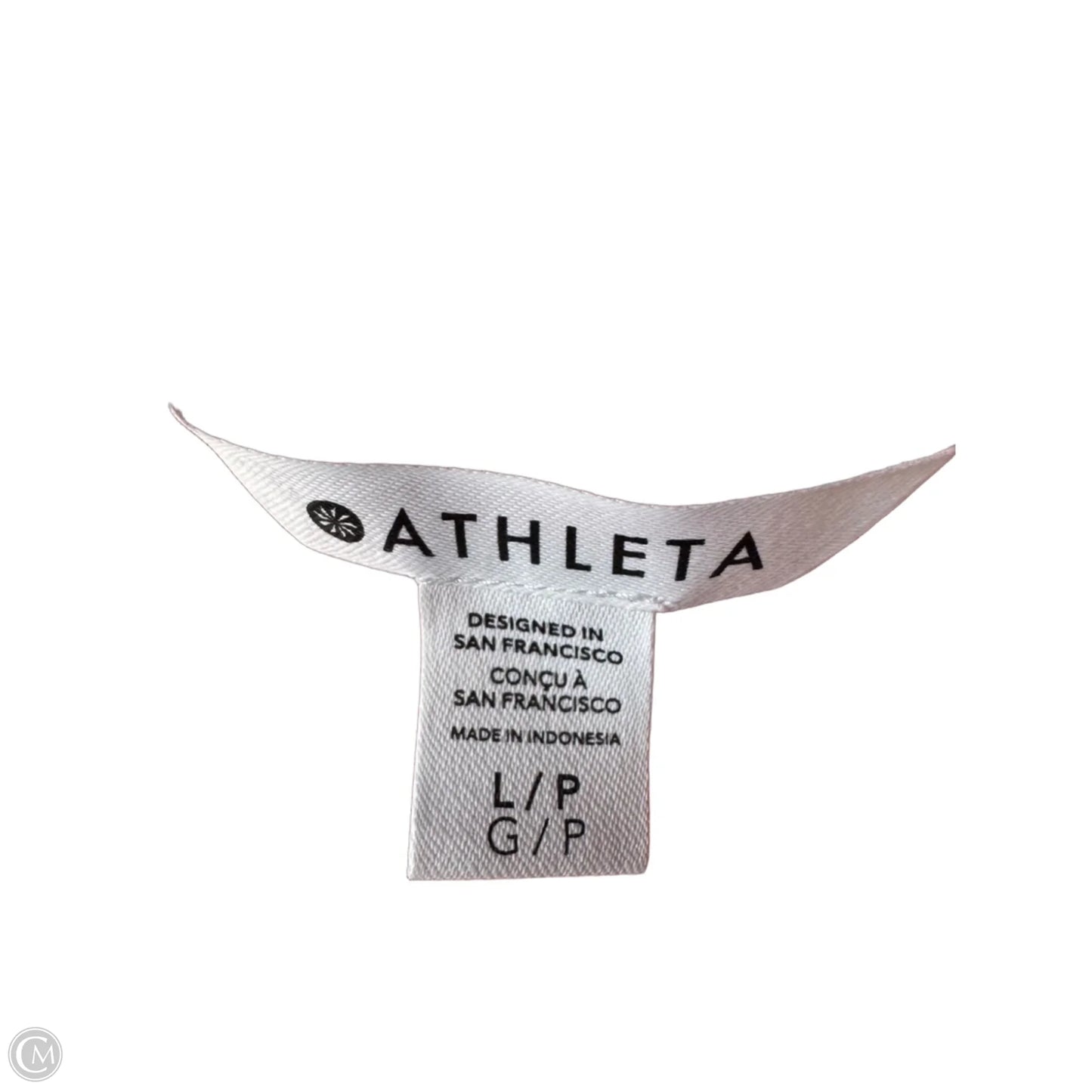 Athletic Tank Top By Athleta In Orange & White, Size: L