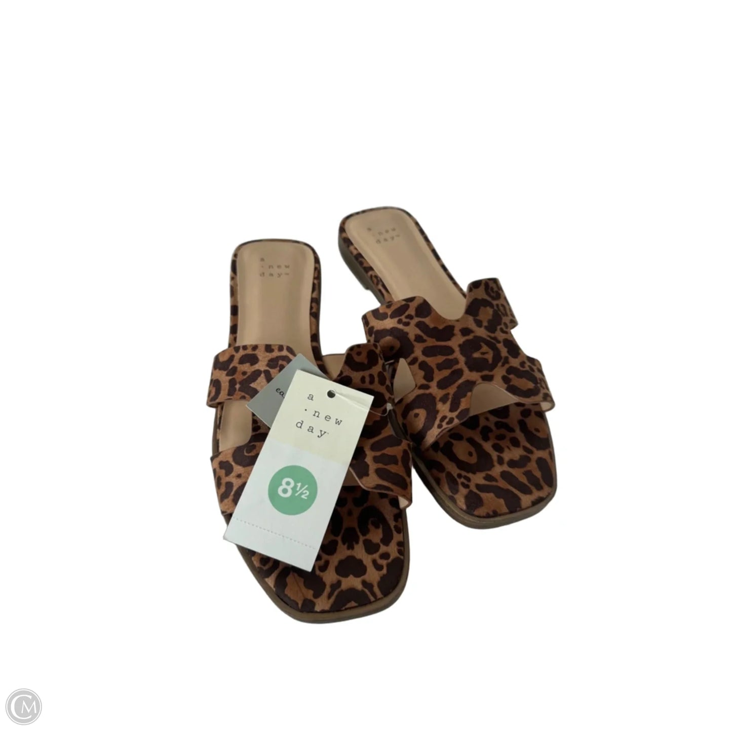 Sandals Flats By A New Day In Animal Print, Size: 8.5