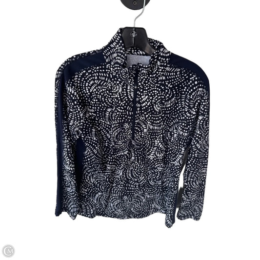 Athletic Top Long Sleeve Crewneck By Talbots In Blue & White, Size: Mp