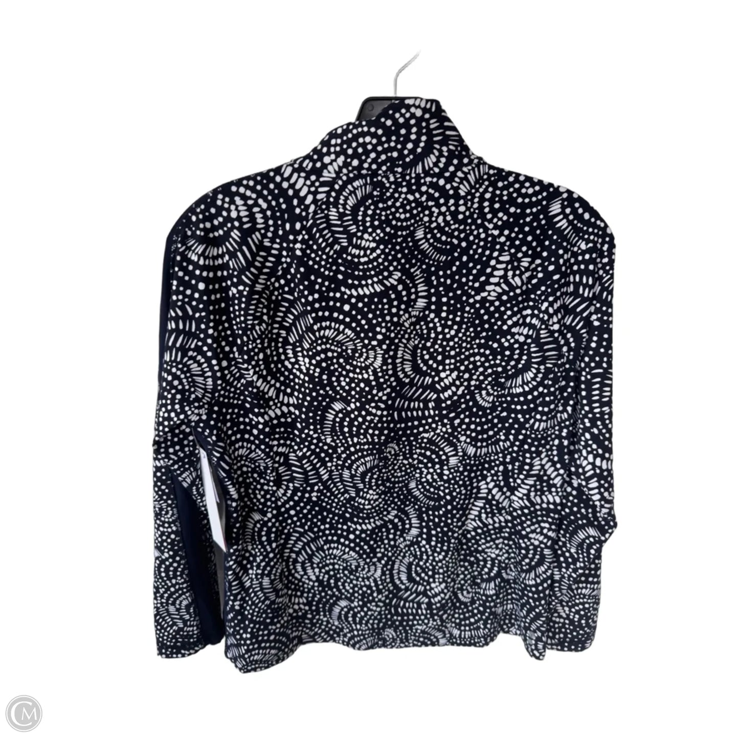 Athletic Top Long Sleeve Crewneck By Talbots In Blue & White, Size: Mp