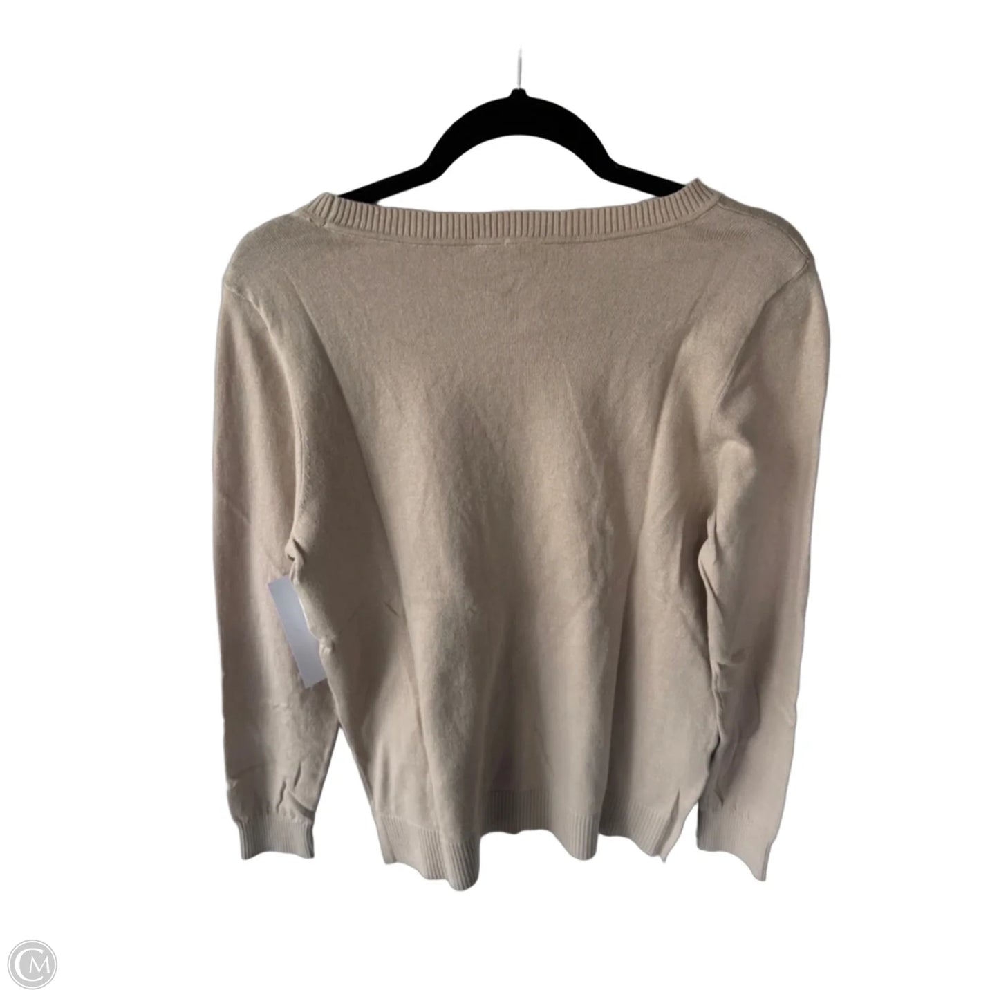 Sweater By Loft In Tan & White, Size: M