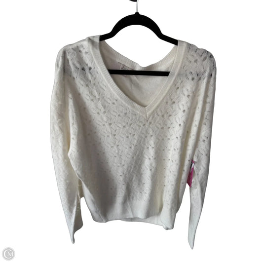 Sweater By Loft In White, Size: Xl