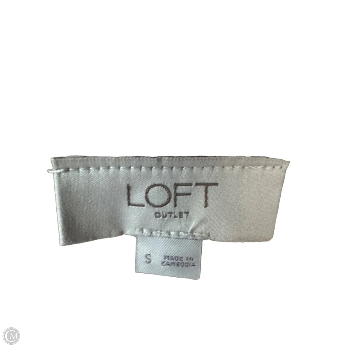 Sweater By Loft In Tan & White, Size: S