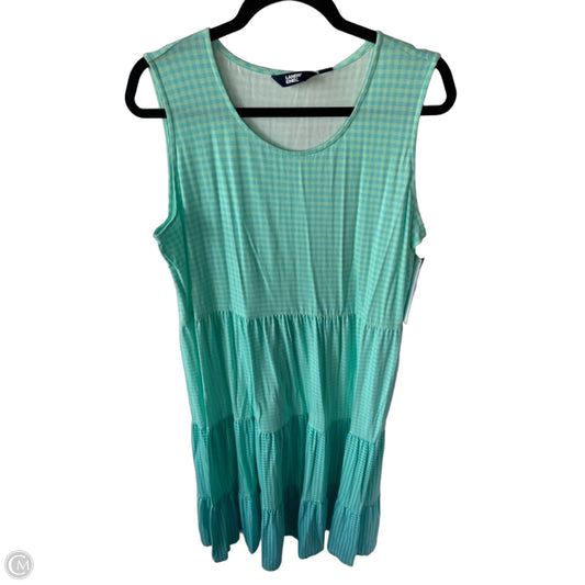 Dress Casual Midi By Lands End In Blue & Green, Size: Lp