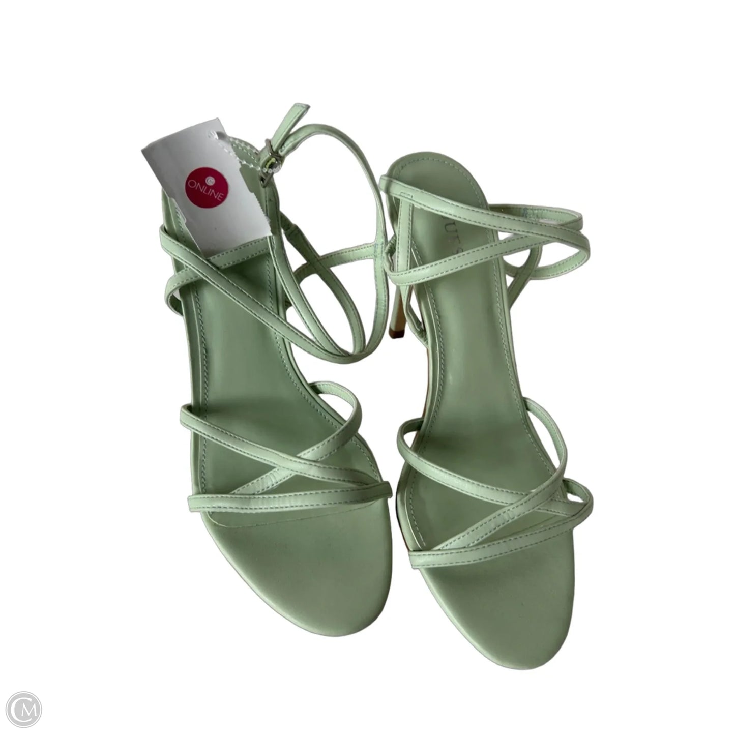 Sandals Heels Stiletto By Guess In Green, Size: 8.5