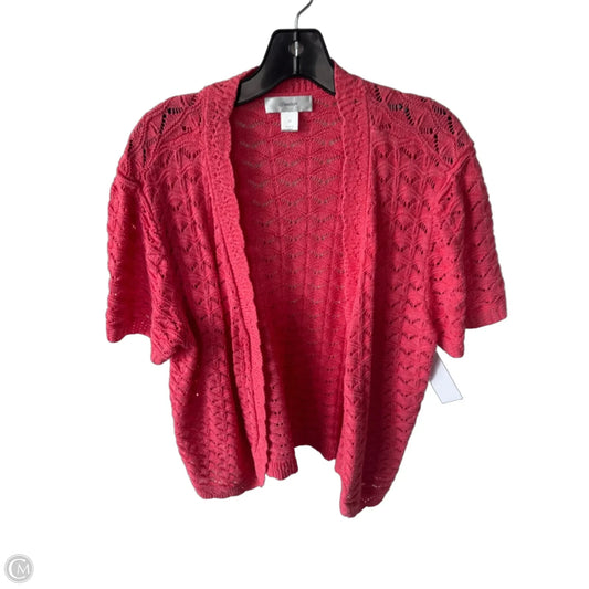 Sweater Cardigan By Cj Banks In Coral, Size: 2x