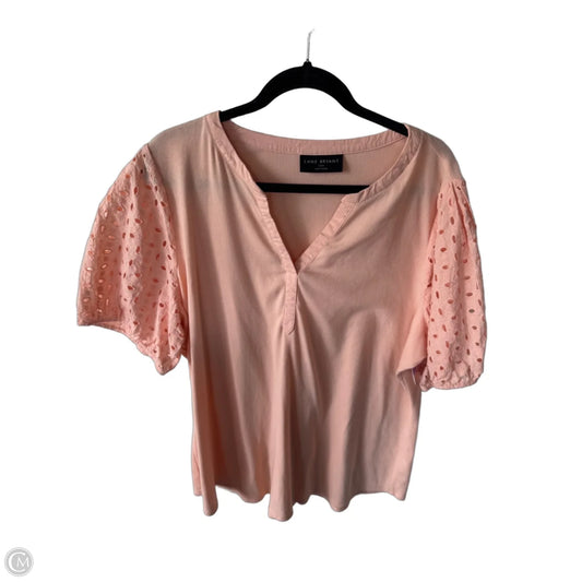 Top Short Sleeve By Lane Bryant In Peach, Size: 3x
