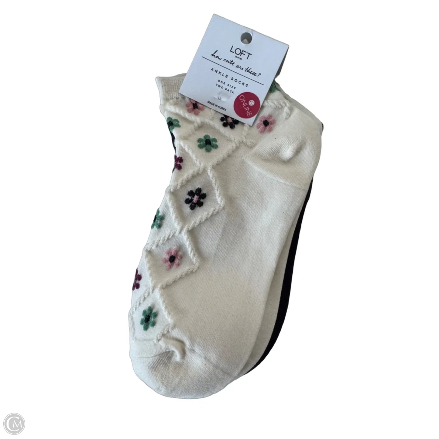 Socks By Loft In Blue & Cream, Size: Osfm