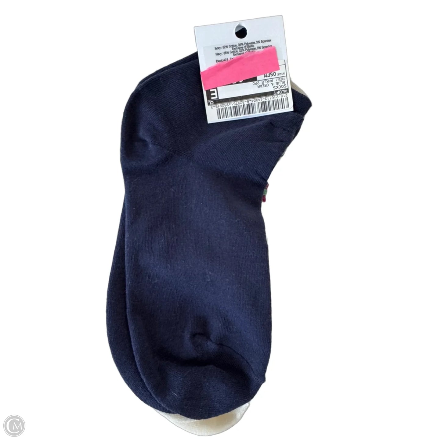 Socks By Loft In Blue & Cream, Size: Osfm