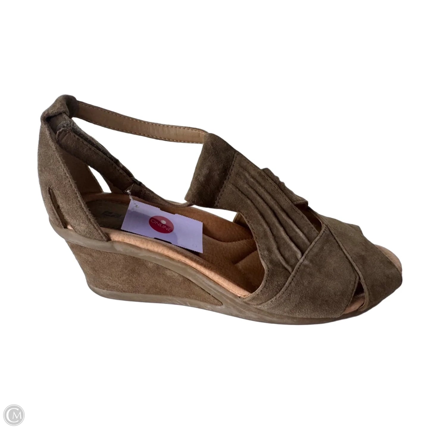 Sandals Heels Wedge By Earth In Brown, Size: 11