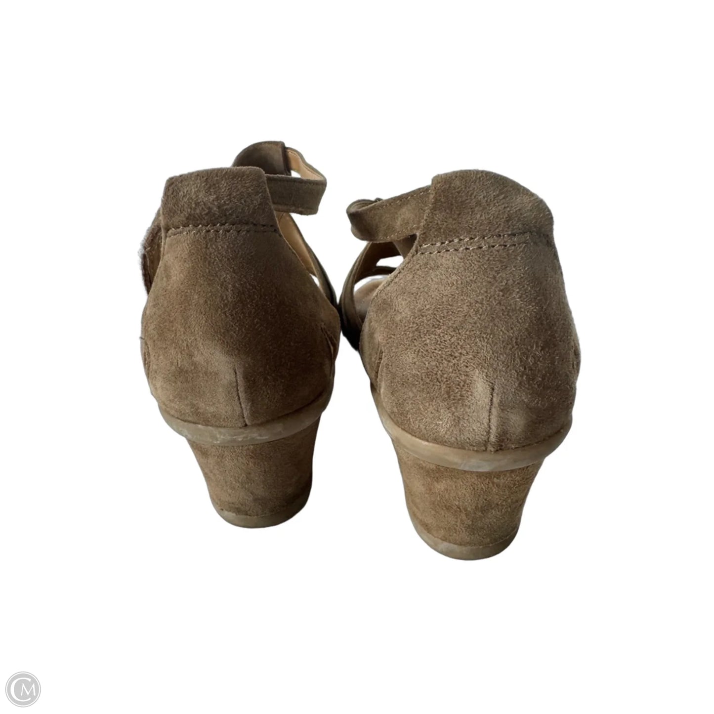 Sandals Heels Wedge By Earth In Brown, Size: 11