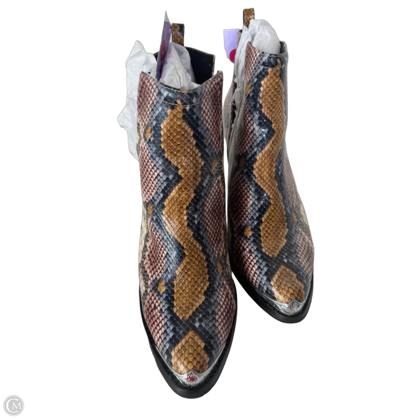 Boots Ankle Heels By Jeffrey Campbell In Snakeskin Print, Size: 11
