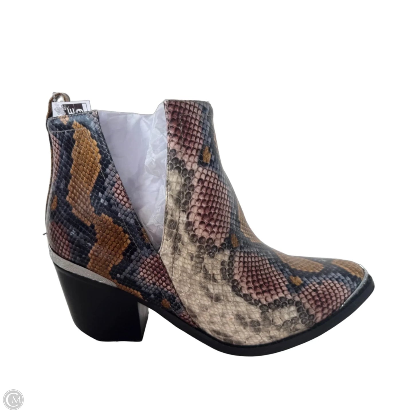 Boots Ankle Heels By Jeffrey Campbell In Snakeskin Print, Size: 11