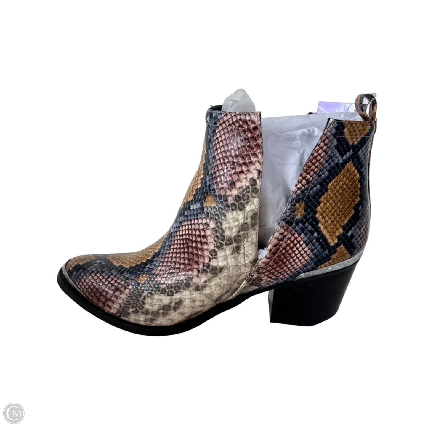 Boots Ankle Heels By Jeffrey Campbell In Snakeskin Print, Size: 11