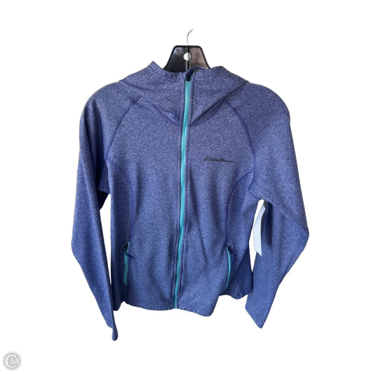 Sweatshirt Hoodie By Eddie Bauer In Blue & Brown, Size: M