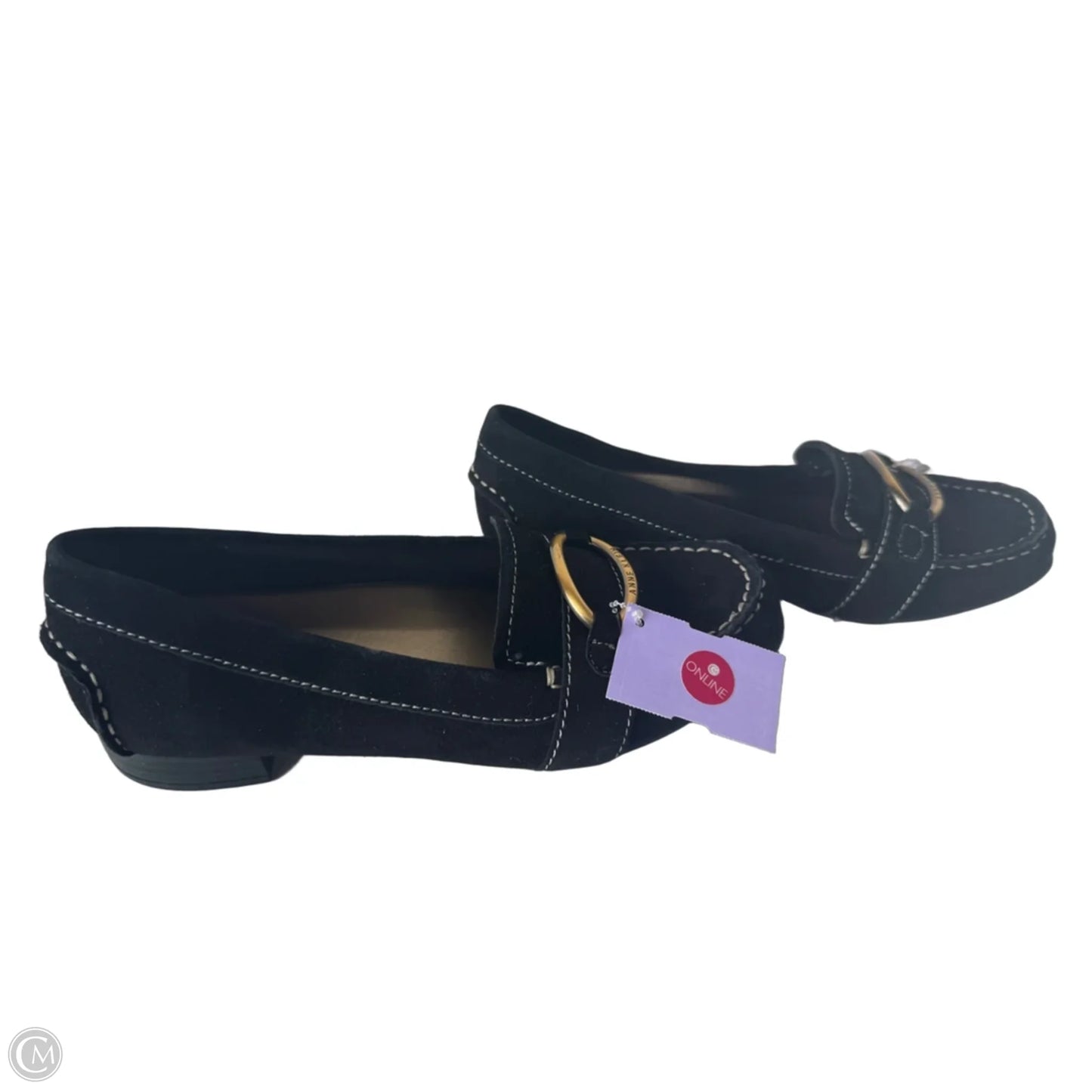 Shoes Flats By Anne Klein In Black & Gold, Size: 7
