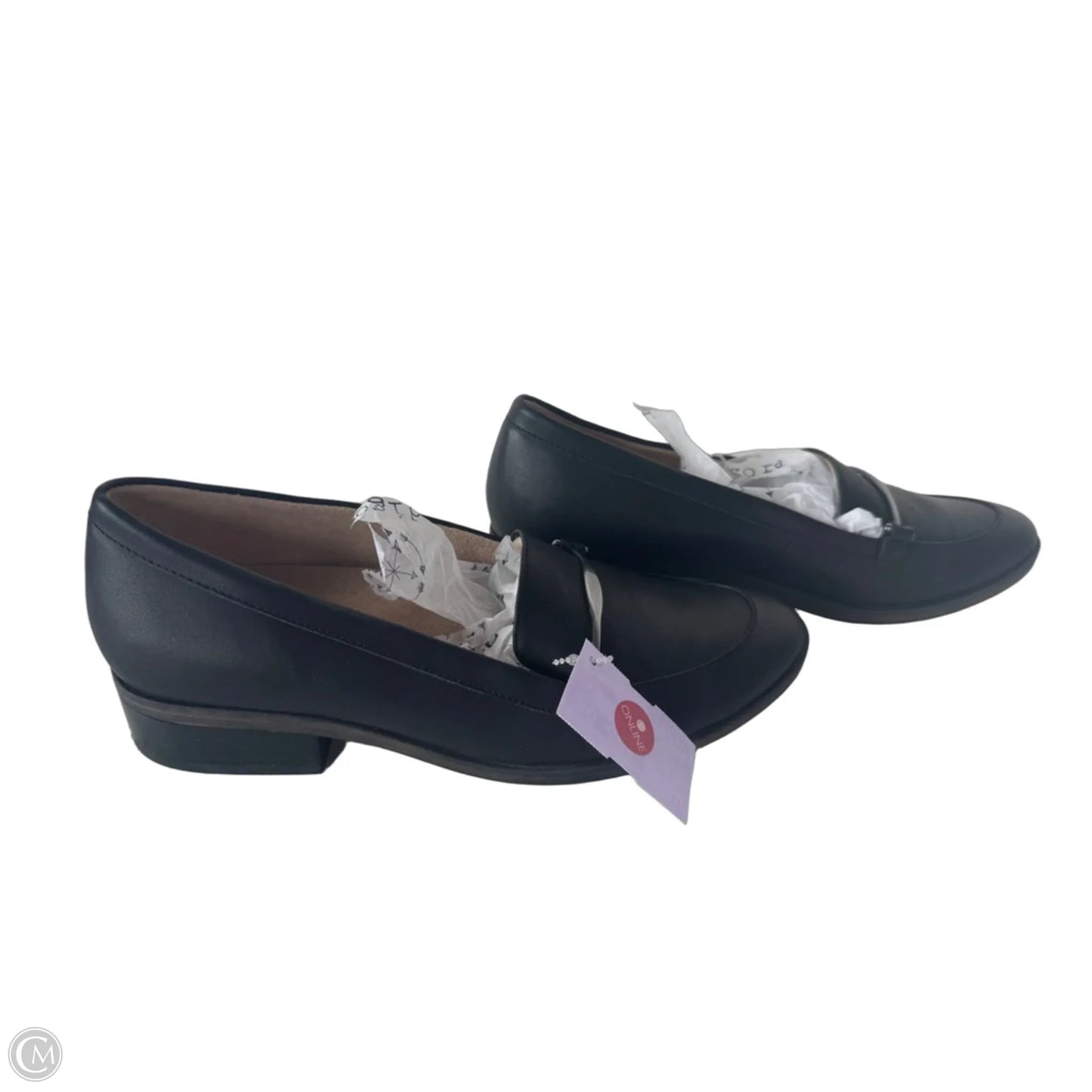 Shoes Flats By Natural Soul In Black & Silver, Size: 7.5