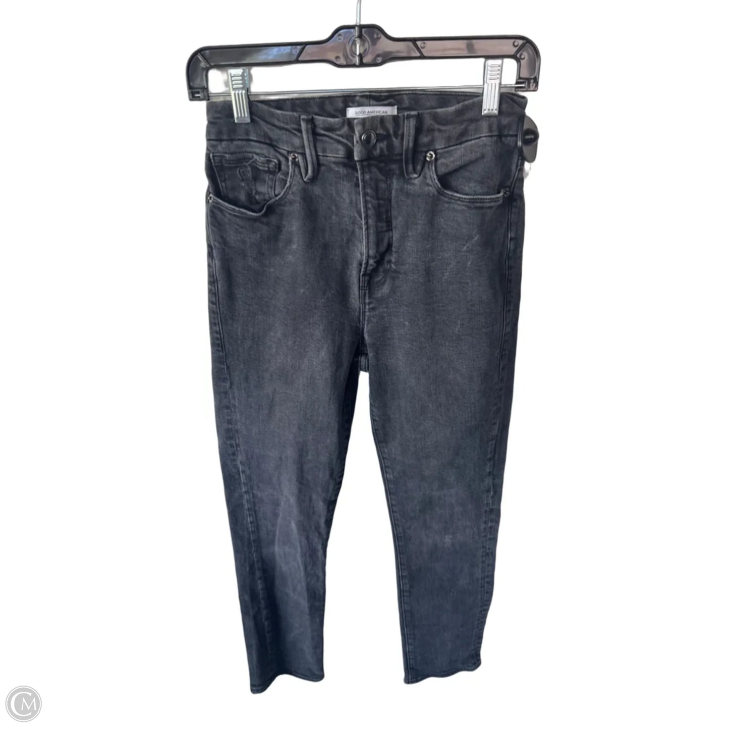 Jeans Straight By Good American In Black Denim, Size: 2
