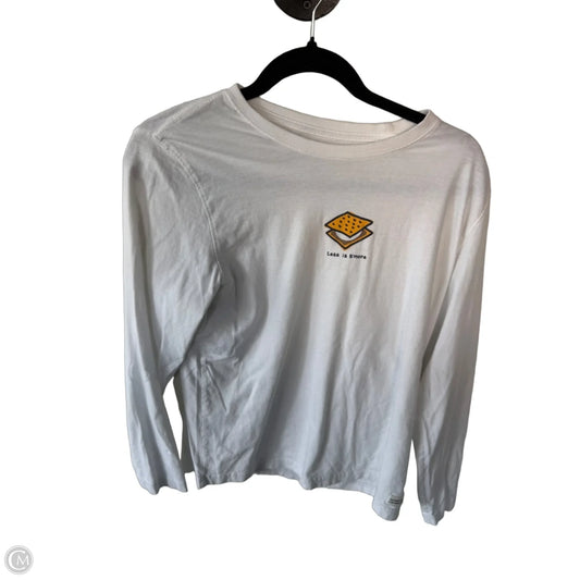 Top Long Sleeve Basic By Life Is Good In White, Size: M