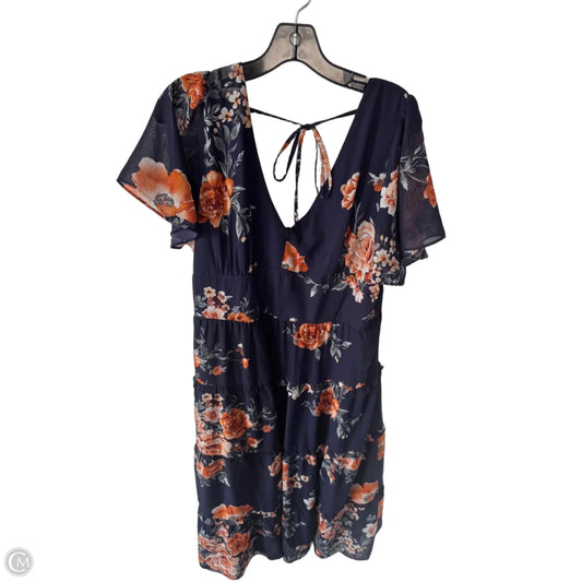 Dress Work By Clothes Mentor In Blue & Orange, Size: Xxl