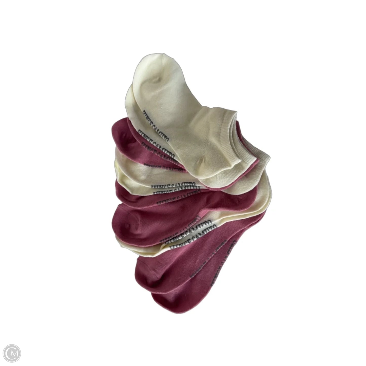 Socks By Vince Camuto In Cream & Pink, Size: Osfm