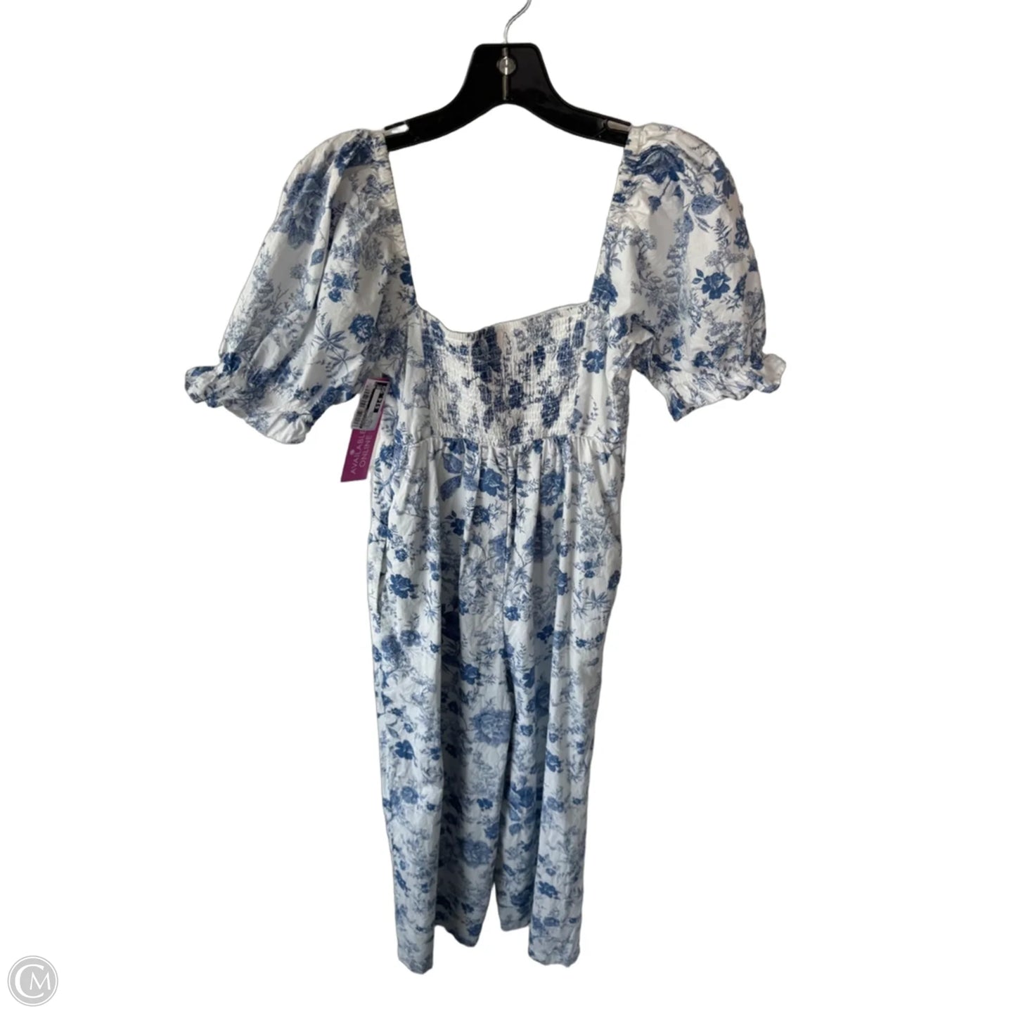 Jumpsuit By Francesca's In Blue & White, Size: Xs